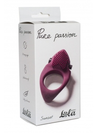 Бордовое эрекционное виброкольцо Pure Passion Sunset - Lola Games - в Находке купить с доставкой