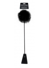 Черный стек Feather Crop с пуховкой на конце - 53,3 см. - Pipedream - купить с доставкой в Находке