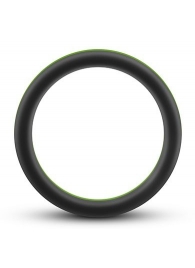 Черно-зеленое эрекционное кольцо Silicone Go Pro Cock Ring - Blush Novelties - в Находке купить с доставкой