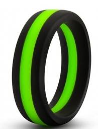 Черно-зеленое эрекционное кольцо Silicone Go Pro Cock Ring - Blush Novelties - в Находке купить с доставкой