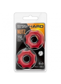 Набор из 2 красных фигурных эрекционных колец NUTZ - Blush Novelties - в Находке купить с доставкой