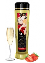 Массажное масло с ароматом клубники и шампанского Romance - 240 мл. - Shunga - купить с доставкой в Находке