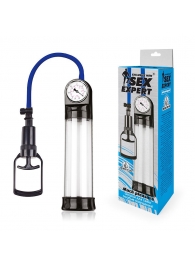 Прозрачная вакуумная помпа Sex Expert с манометром - Sex Expert - в Находке купить с доставкой