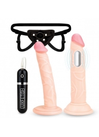Регулируемые трусики с 2 насадками - 16 и 15 см. - Lux Fetish - купить с доставкой в Находке