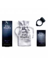 Темно-серое эрекционное кольцо Vibrating Love Ring с вибрацией - Fifty Shades of Grey - в Находке купить с доставкой