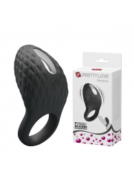 Черное эрекционное виброкольцо с рельефным дизайном Heloise - Baile - в Находке купить с доставкой