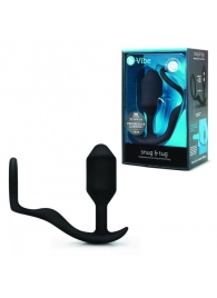 Черное эрекционное кольцо с анальным плагом Snug   Tug - b-Vibe - в Находке купить с доставкой