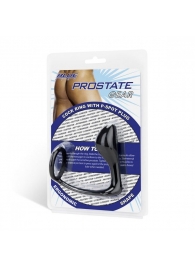 Стимулятор простаты с фиксацией эрекционным кольцом Prostate Gear - BlueLine - в Находке купить с доставкой