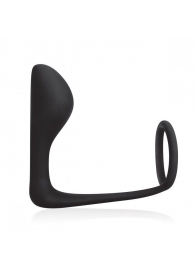 Стимулятор простаты с фиксацией эрекционным кольцом Prostate Gear - BlueLine - в Находке купить с доставкой