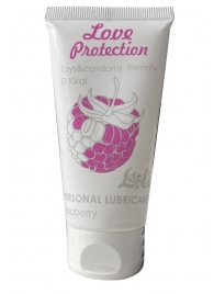 Лубрикант на водной основе с ароматом малины Love Protection Raspberry - 50 мл. - Lola Games - купить с доставкой в Находке