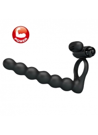 Черная насадка для двойной стимуляции Hercules Penis Sheath III - 15,3 см. - Baile - купить с доставкой в Находке