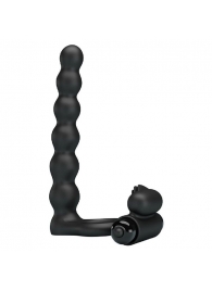 Черная насадка для двойной стимуляции Hercules Penis Sheath III - 15,3 см. - Baile - купить с доставкой в Находке