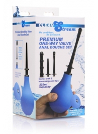 Анальный душ с 3 насадками Premium One-way Valve Anal Douche Set - XR Brands - купить с доставкой в Находке