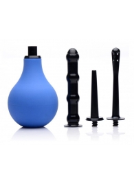 Анальный душ с 3 насадками Premium One-way Valve Anal Douche Set - XR Brands - купить с доставкой в Находке