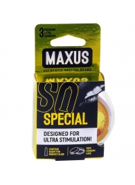 Презервативы с точками и рёбрами в пластиковом кейсе MAXUS Special - 3 шт. - Maxus - купить с доставкой в Находке