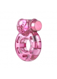 Розовое эрекционное виброкольцо Pink Bear - Baile - в Находке купить с доставкой