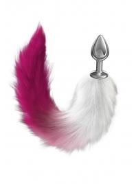 Серебристая анальная пробка с розовым хвостом Galaxy - Lola Games - купить с доставкой в Находке