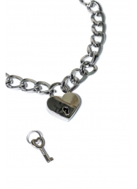 Серебристый ошейник Embrace с ключиком - Lola Games - купить с доставкой в Находке