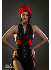 Зажимы на соски Angelic с красными меховыми шариками - Lola Games - купить с доставкой в Находке