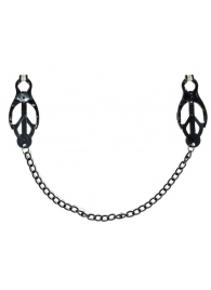 Зажимы на соски Darkside с цепочкой - Lola Games - купить с доставкой в Находке