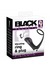 Черное эрекционное кольцо с анальной вибропробкой Vibrating Ring   Plug - Orion - в Находке купить с доставкой