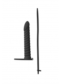 Черная вибронасадка для двойного проникновения Rori - 17 см. - Lola Games - купить с доставкой в Находке