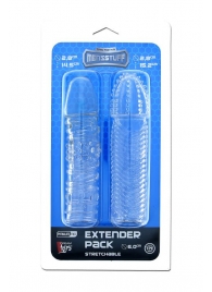Комплект из 2 прозрачных насадок на пенис PENIS EXTENDER PACK - Dream Toys - в Находке купить с доставкой