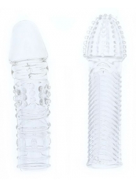 Комплект из 2 прозрачных насадок на пенис PENIS EXTENDER PACK - Dream Toys - в Находке купить с доставкой
