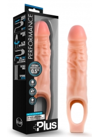 Телесный реалистичный фаллоудлинитель 9 Inch Silicone Cock Sheath Penis Extender - 22,86 см. - Blush Novelties - в Находке купить с доставкой