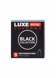 Черные презервативы LUXE Royal Black Collection - 3 шт. - Luxe - купить с доставкой в Находке