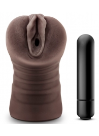 Коричневый мастурбатор-вагина Hot Chocolate Brianna - Blush Novelties - в Находке купить с доставкой