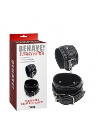 Черные наручники Surrender Wrist Restraints - Chisa - купить с доставкой в Находке