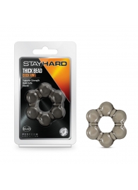 Дымчатое эрекционное кольцо Stay Hard Thick Bead Cock Ring - Blush Novelties - в Находке купить с доставкой