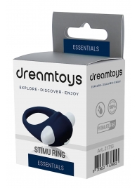 Гладкое синее эрекционное виброкольцо STIMU RING - Dream Toys - в Находке купить с доставкой