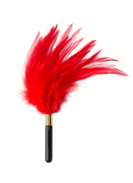 Красный перьевой тиклер Plume - 23 см. - Lola Lingerie - купить с доставкой в Находке