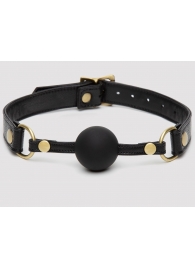 Черный кляп-шар Bound to You Faux Leather Ball Gag - Fifty Shades of Grey - купить с доставкой в Находке
