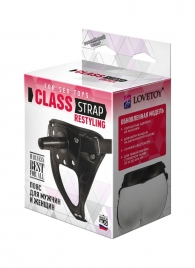 Черный пояс для насадок CLASS STRAP Restyling - LOVETOY (А-Полимер) - купить с доставкой в Находке