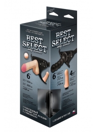 Черный пояс для женщин BEST SELECT с 3 насадками - LOVETOY (А-Полимер) - купить с доставкой в Находке