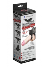 Гигантский фаллоимитатор на присоске в комплекте с трусиками - 26 см. - LOVETOY (А-Полимер) - купить с доставкой в Находке