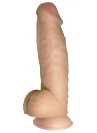 Телесный реалистичный фаллоимитатор на черных трусиках Real Big Strap-On - 34,5 см. - LOVETOY (А-Полимер) - купить с доставкой в Находке