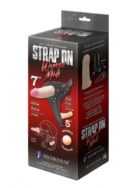 Реалистичный страпон Woman Midi с вагинальной пробкой - 19 см. - LOVETOY (А-Полимер) - купить с доставкой в Находке