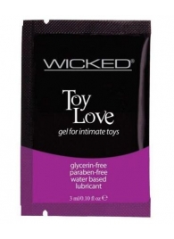 Лубрикант на водной основе для использования с игрушками WICKED Toy Love - 3 мл. - Wicked - купить с доставкой в Находке