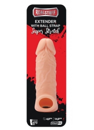 Телесная насадка EXTENDER WITH BALL STRAP 5.5 - 14 см. - Dream Toys - в Находке купить с доставкой