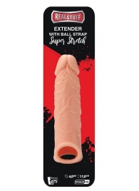 Телесная насадка EXTENDER WITH BALL STRAP 6.5 - 17 см. - Dream Toys - в Находке купить с доставкой