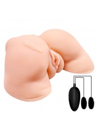 Телесная вибровагина Julie с 2 рабочими отверстиями - Baile - в Находке купить с доставкой