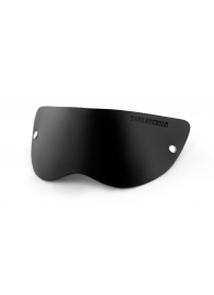 Черная плотная кожаная маска на глаза - БДСМ Арсенал - купить с доставкой в Находке