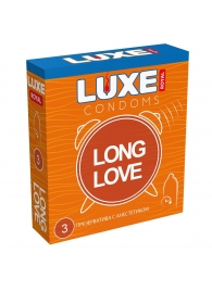 Презервативы с продлевающим эффектом LUXE Royal Long Love - 3 шт. - Luxe - купить с доставкой в Находке