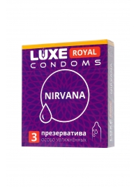 Презервативы с увеличенным количеством смазки LUXE Royal Nirvana - 3 шт. - Luxe - купить с доставкой в Находке