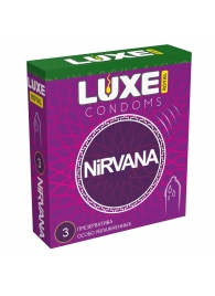 Презервативы с увеличенным количеством смазки LUXE Royal Nirvana - 3 шт. - Luxe - купить с доставкой в Находке