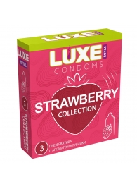 Презервативы с ароматом клубники LUXE Royal Strawberry Collection - 3 шт. - Luxe - купить с доставкой в Находке